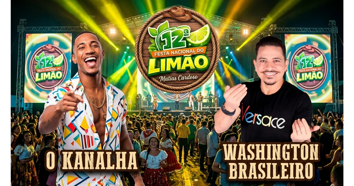 12ª Festa Nacional do Limão: Primeiras atrações nacionais são confirmadas em Matias Cardoso
