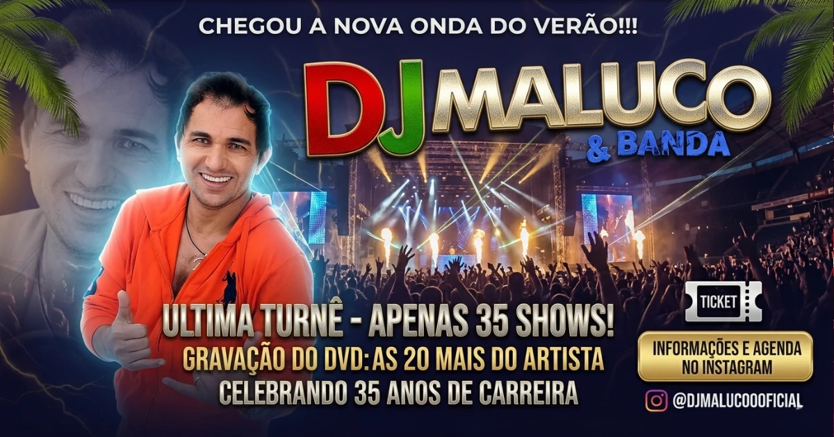 O FIM DE UMA ERA: DJ MALUCO ANUNCIA ÚLTIMA TURNÊ E DVD DE 35 ANOS DE CARREIRA