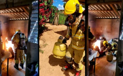 PERIGO: Tentativa de testar vazamento de gás com isqueiro causa explosão e mobiliza Bombeiros em Bonito de Minas