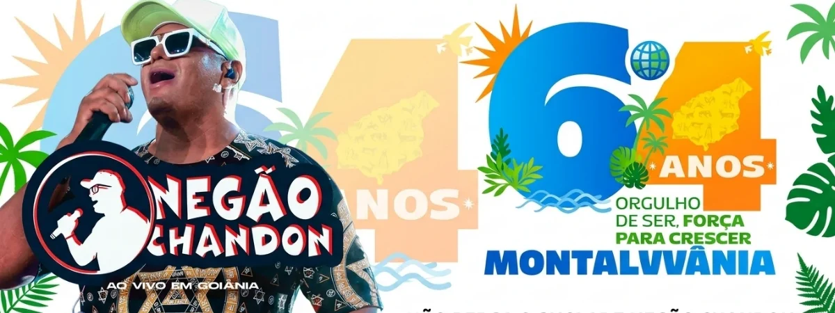 Mais uma atração de peso confirmada: Negão Chandon agita os 64 anos de Montalvânia!