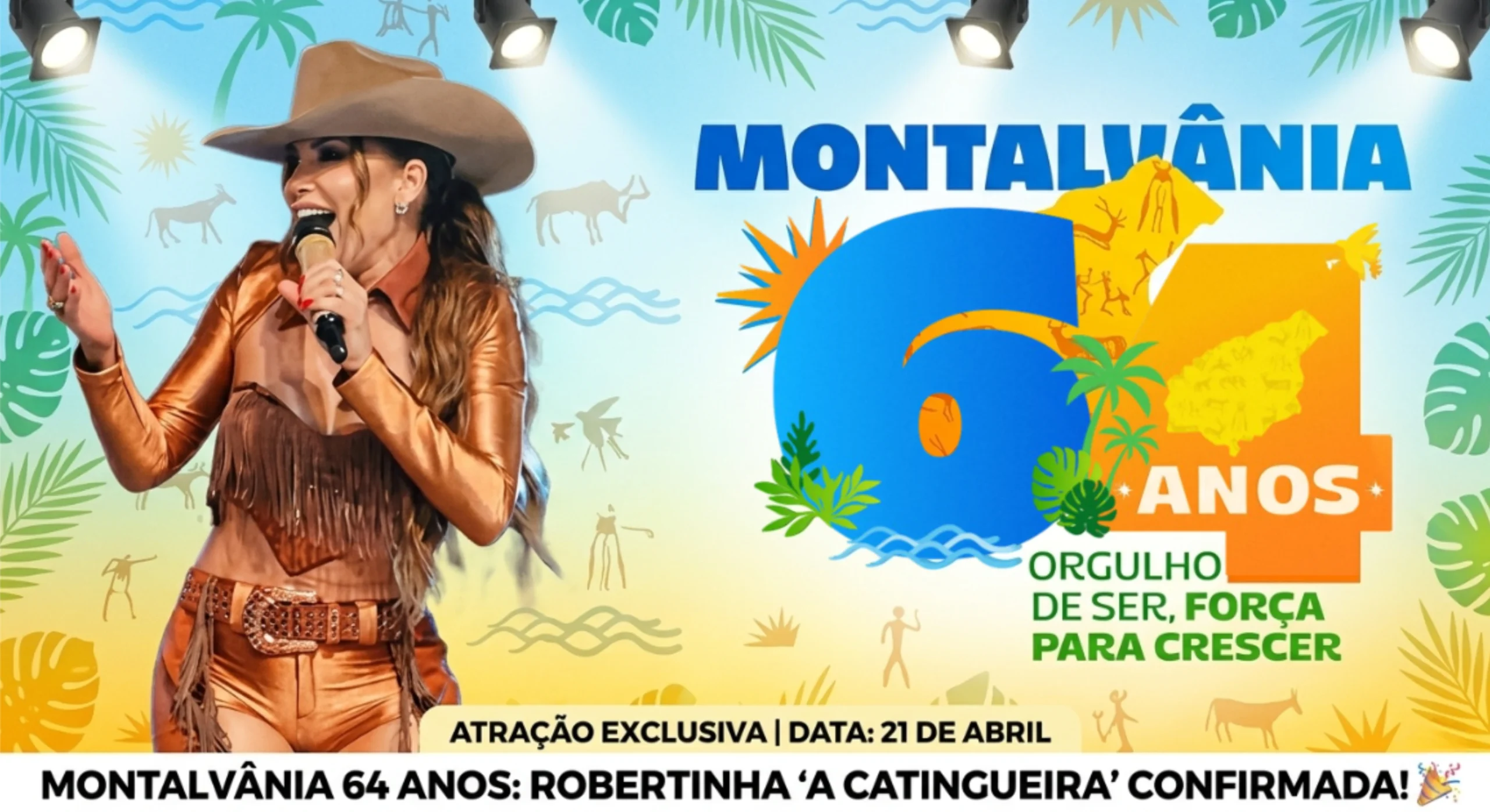 Montalvânia 64 anos: Prefeito Fred confirma show de Robertinha 'A Catingueira' para o aniversário da cidade