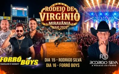 Prepare o coração e as botas: Rodrigo Silva e Forró Boys são as estrelas do Rodeio de Virgínio 2026