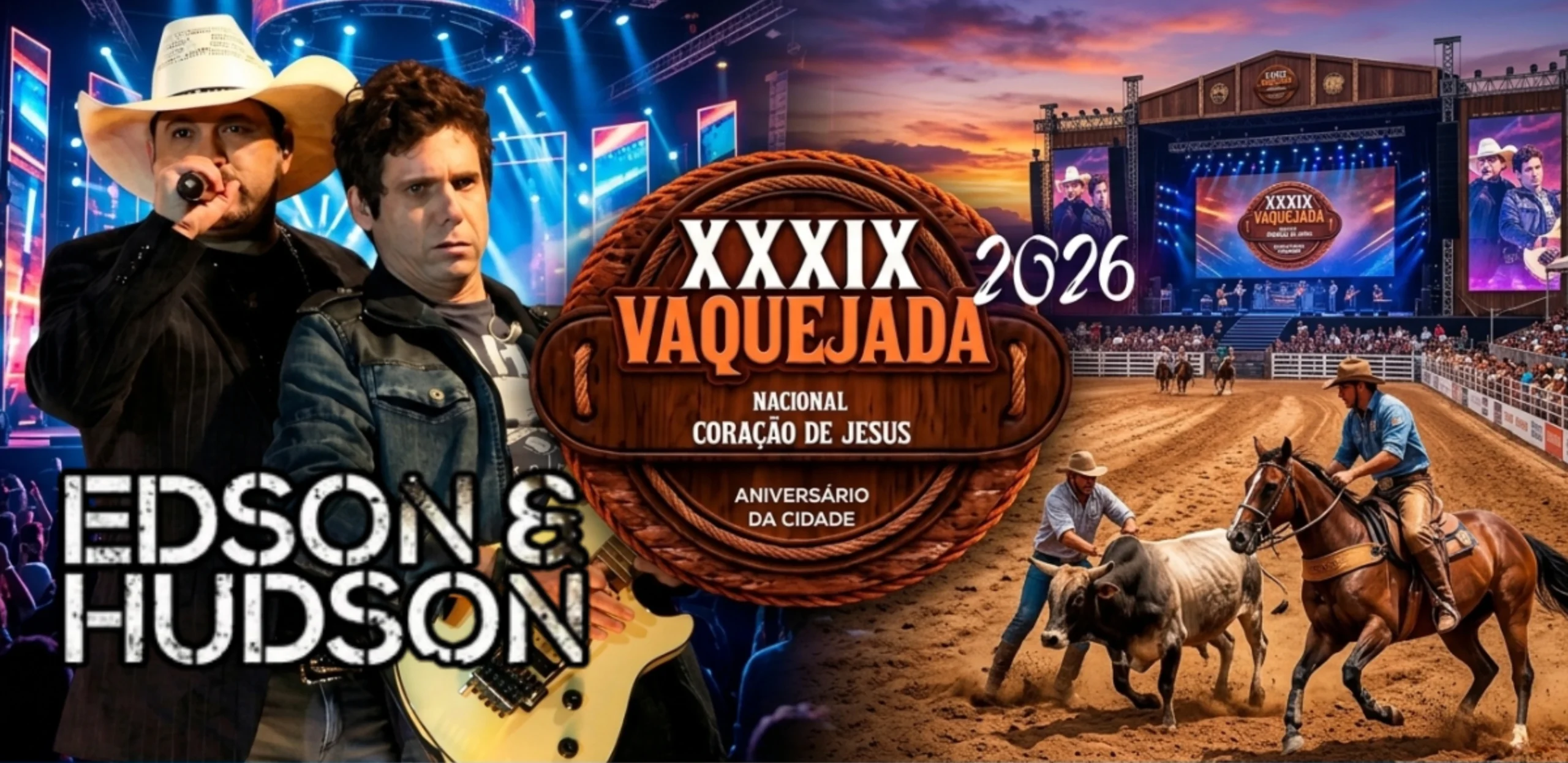 Edson & Hudson são confirmados na 39ª Vaquejada de Coração de Jesus