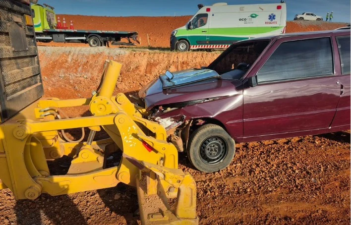 Terror na BR-135: Homem é preso em Bocaiuva suspeito de tentar matar esposa ao colidir carro contra maquinário de obras