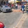 Acidente envolvendo três carros e motocicleta mobiliza Bombeiros e SAMU na Avenida Cula Mangabeira, em Montes Claros
