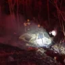 TRAGÉDIA NA MGC-135: Duas pessoas morrem carbonizadas após carro pegar fogo entre Pedras de Maria da Cruz e Lontra