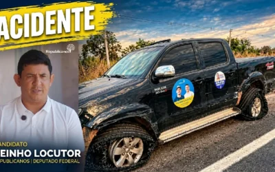 CANDIDATO A DEPUTADO FEDERAL FEINHO LOCUTOR SOFRE ACIDENTE NA BR-135