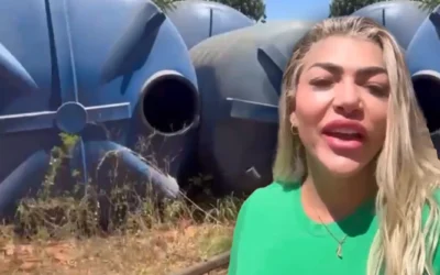 “Sou autoridade assim como ele”: Vereadora de Montalvânia expõe abandono de tubos e caixas d’água na Secretaria de Transportes