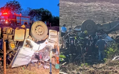TRAGÉDIA NA RODOVIA: Carreta Tomba em Acesso a Olhos D'Água e Deixa Um Morto